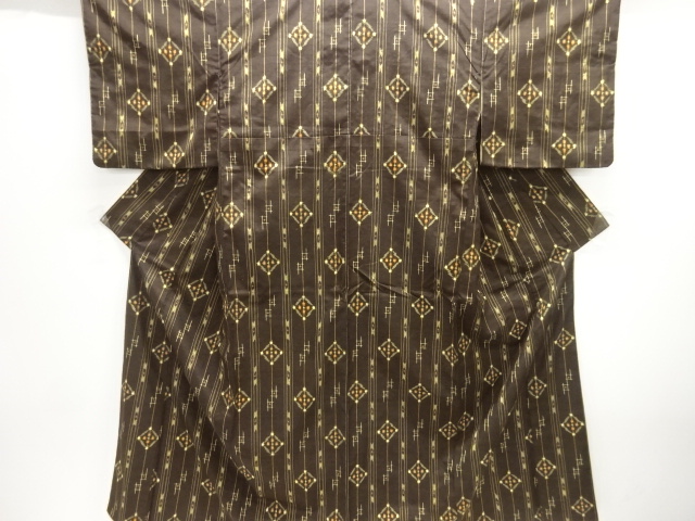 JAPANESE KIMONO / TSUMUGI / WOVEN STRIPE